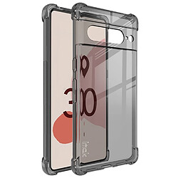 Coque en TPU IMAK transparent, airbag quatre coins, anti-chute pour votre Google Pixel 7 Pro 5G - transparent noir