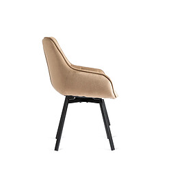 Avis Vivaldi Chaise Pivotant LUNA Beige Velours