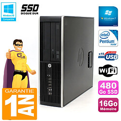 PC HP Compaq Pro 6200 SFF Intel G840 RAM 16Go 480 Go SSD Graveur Wifi W7 - Occasion