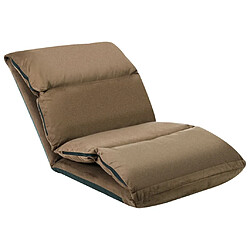 Avis vidaXL Chaise pliable de sol Taupe Microfibre