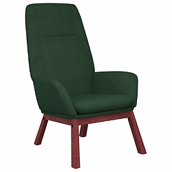 Maison Chic Chaise de relaxation | Fauteuil relax Vert foncé Tissu -GKD13521