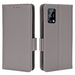 Etui en PU texture litchi avec support, gris pour votre Realme V5 5G/Q2/7 5G/Oppo K7x