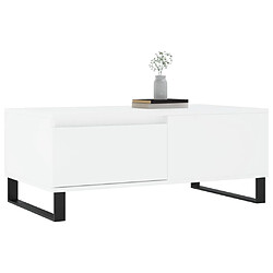 Acheter Maison Chic Table basse,Table Console Table d'appoint, Table pour salon Blanc 90x50x36,5 cm Bois d'ingénierie -MN77458