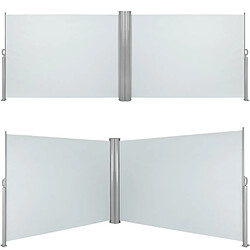 Acheter Helloshop26 Auvent store latéral brise-vue paravent rétractable double gris 180 x 600 cm 2208133