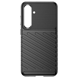 Avizar Coque Souple pour Samsung Galaxy S24 Design Strié Antidérapant Noir