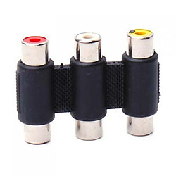 Adaptateur Coupleur 3 RCA Femelle Vers Femelle Pr