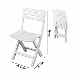 Mes Chaises de jardin pliables 41,5x40x79 cm en plastique blanc