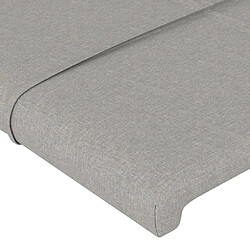 Acheter vidaXL Tête de lit avec oreilles Gris clair 147x16x78/88 cm Tissu