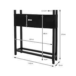 ML-Design Étagère en Métal pour Bois de Cheminée avec Couvercle, 113x25x115 cm, Anthracite, Aide à l'Empilage Extérieur avec Housse de Protection, 0,5 m³ / 1 SRM, Rangement Bûche pour Jardin/Abri pas cher