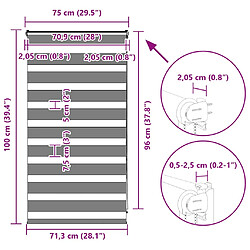 vidaXL Store zèbre blanc 75x100 cm largeur du tissu 70,9 cm polyester pas cher