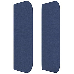 Avis Maison Chic Tête de lit moderne avec oreilles pour chambre - Décoration de lit Bleu 163x16x78/88 cm Tissu -MN29328