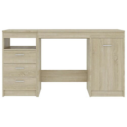 Acheter Maison Chic Bureau,Table de travail,bureau de travail pour chambre Chêne sonoma 140x50x76 cm Aggloméré -GKD50457