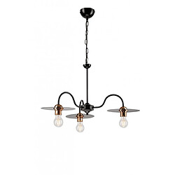 Lumière Suspension Alice Plastique,acier Noir 3 ampoules 72cm