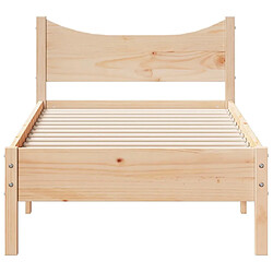 Acheter Vidaxl Cadre de lit 90x200 cm bois de pin massif