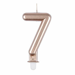 Paris Prix Bougie d'Anniversaire Chiffre 7 7cm Rose Gold