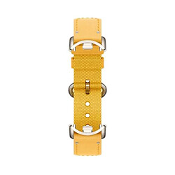 Bracelet tressé Xiaomi pour bracelet d'activité Mi Smart Band 8 - En nylon et cuir - Couleur jaune