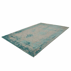 Acheter Paris Prix Tapis Vintage Tissé Nostalgia Turquoise 120 x 170 cm