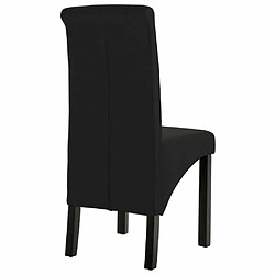 Maison Chic Lot de 4 Chaises à manger,Chaise pour cuisine noir tissu -MN84691 pas cher