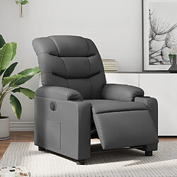 Maison Chic Fauteuil Relax pour salon, Fauteuil inclinable électrique Gris Similicuir -GKD12312