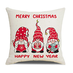 P131 3PCS 45 * 45cm Santa Stick Tickow Holiday House Décoration Couverture Sofa Coussin Coussin Chambre Coussin d'oreiller