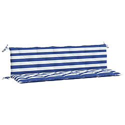 Maison Chic Coussins Confort,Coussins de banc de jardin 2 pcs rayures bleues/blanches -GKD48454