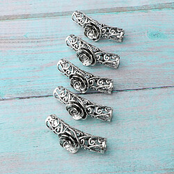 5x Viking Perles Cheveux Barbes Décors Bracelet Pendentif Bijoux DIY 4.2 X 1.5 Cm pas cher