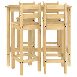 Avis vidaXL Ensemble de bar 5 pcs Bois de pin massif