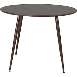 Acheter Venture Home Table ronde en MDF et acier Plaza 100 cm Noyer.