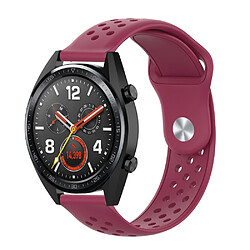 Bracelet en TPU couleur unie rouge vin pour votre Samsung Galaxy Watch 42mm