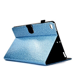 Wewoo Housse Coque Pour iPad Air / Air 2 / iPad 9.7 Etui en cuir à rabat horizontal avec poudre de scintillement support et fente carte Bleu pas cher