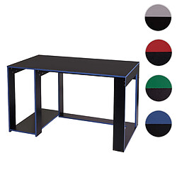 Mendler Bureau HWC-J26, bureau informatique table de bureau, 120x60x76cm ~ noir-bleu