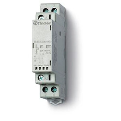 contacteur modulaire - 24v ac/dc - 2 no - 25a + led - finder 223200244320pas