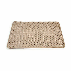 Berilo Tapis de bain Tressé Beige PVC (0,03 x 50 x 50 cm) (12 Unités)