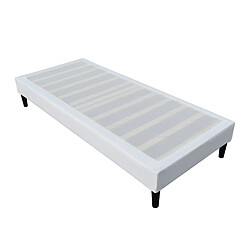 King Of Dreams Sommier Tapissier Blanc 80x200 déhoussable housse lavable - revetement Tissu PVC