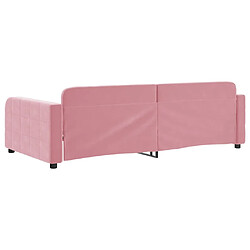 Acheter vidaXL Lit de repos sans matelas rose 90x200 cm velours