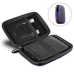 Duronic HDC2 VT étui de Protection Semi Rigide pour Disque Dur, GPS, Batterie Portable, liseuse | Housse pour disques durs externes | Violet | EVA Antichoc | Léger et Compact | 11 x 15 cm pas cher