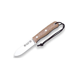 Couteau "Campero" Joker CM118, étui en cuir marron, mango micarta, lame de 10,5 cm, Outil de pêche, de chasse, de camping et de trekking