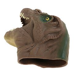 Simulation Tyrannosaurus Tête Marionnette À Main Dinosaure Figure Jouet Enfants Jouet Marron pas cher