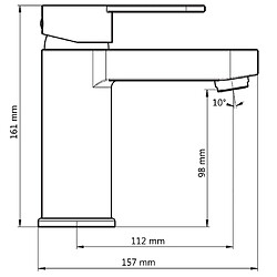 SCHÜTTE Mitigeur de lavabo ELEPHANT noir mat pas cher