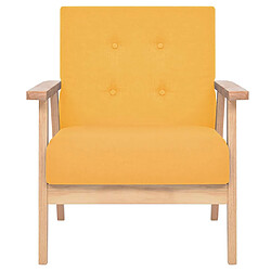 vidaXL Fauteuil jaune tissu