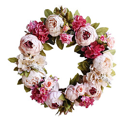 Guirlande De Fleurs Artificielles Pour La Maison Porte D'entrée Décoration De Fête De Mariage Rose pas cher