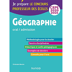 Géographie : oral, admission, CRPE 2020-2021 - Occasion