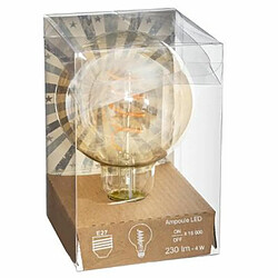 Ampoule À Led Torsadée Ronde 14cm Ambre