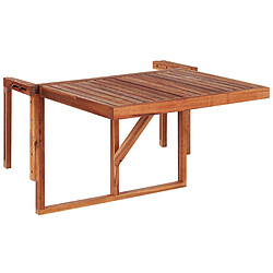 Beliani Table de jardin 60 x 40 cm Bois Bois foncé UDINE