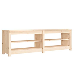 Maison Chic Banc à chaussures | Meuble de rangement à chaussures Meuble d'Entrée 160x36,5x50 cm Bois de pin massif -MN98639