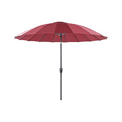 Beliani Parasol de jardín d 2.55 m rouge foncé BAIA