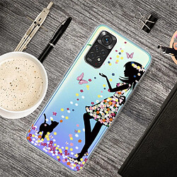 Coque en TPU anti-rayures Chat et fille pour votre Xiaomi Redmi Note 11S 4G/Redmi Note 11 4G (Qualcomm)