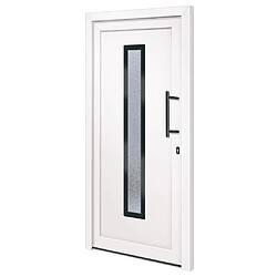 vidaXL Porte d'entrée Blanc 98x200 cm PVC