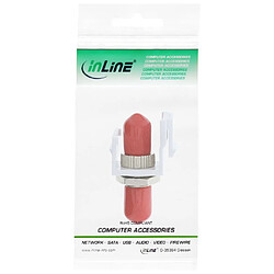 Avis Adaptateur de composant logiciel enfichable Keystone à fibre optique InLine®, blanc, simplex ST / ST, MM, manchon en céramique