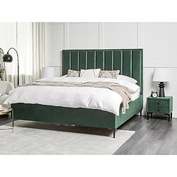 Beliani Ensemble de chambre en velours vert foncé avec lit double 180 x 200 cm SEZANNE